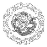 Round dragon Moire pattern