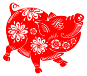 Fat pig Paper Cut