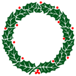 drawing wreath Christmas 1021