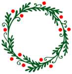 drawing wreath Christmas 1022