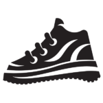 Silhouette of a sneaker shoe