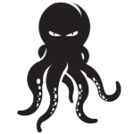 Silhouette of an octopus