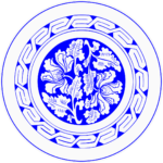blue and white china round dinner plate b