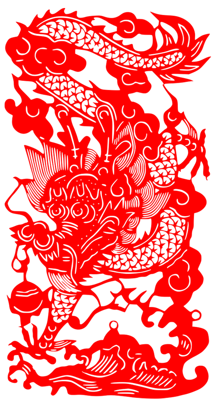 Rectangular card Zodiac dragon