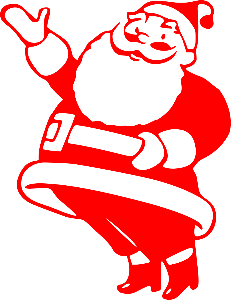 Santa is dancing lightly